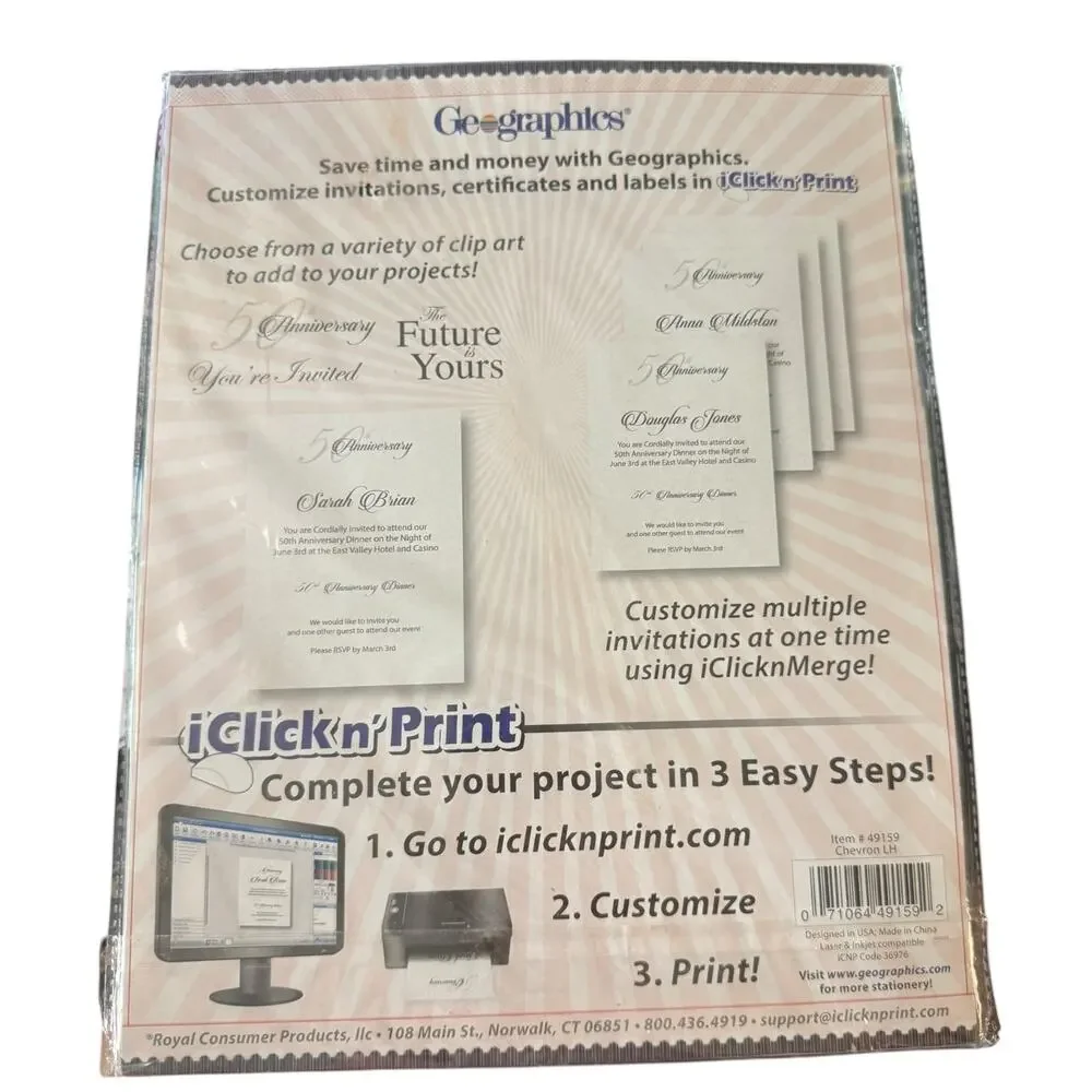 Geographics GeoPaper Shimmer Letterhead Laser Inkjet Copier Paper
